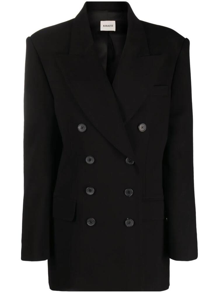 KHAITE The Tanner double-breasted blazer - Black Cover