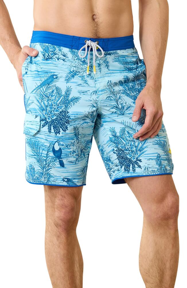 Tommy Bahama Baja Birds Eye View Board Shorts in Aqua Splash Cover