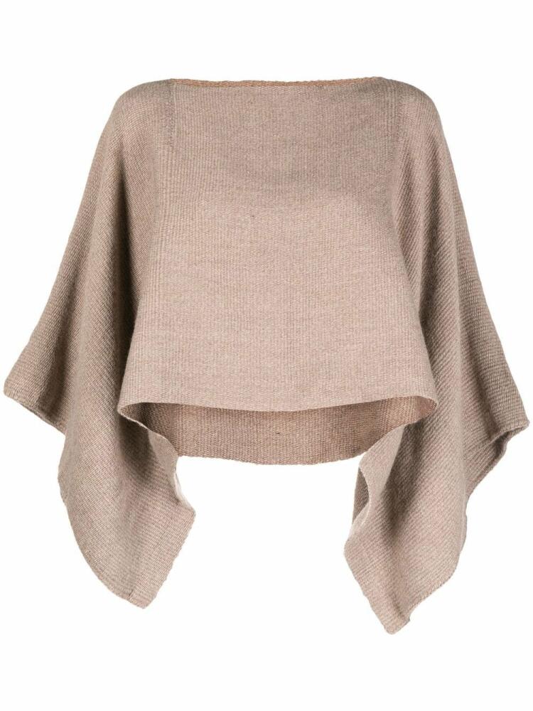 VOZ knitted alpaca wool crop top - Neutrals Cover