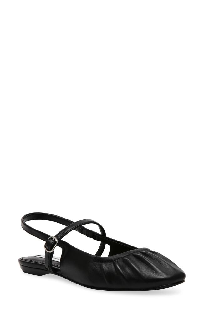 Steve Madden Garson Mary Jane Slingback Flat in Black Leather Cover