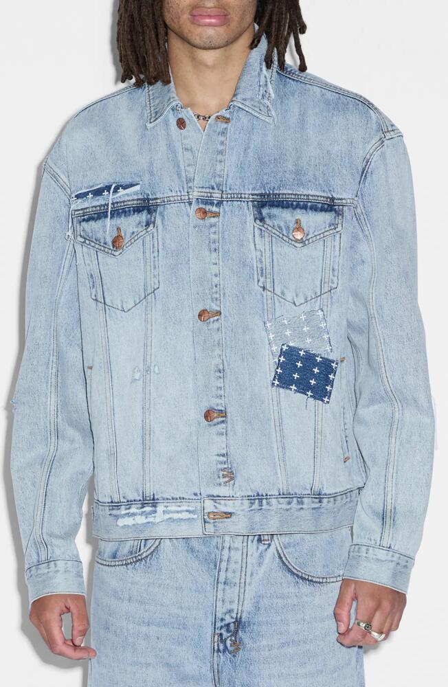 Ksubi Oh G Oversize Rip & Repair Denim Trucker Jacket Cover