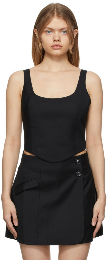 ANNA QUAN SSENSE Exclusive Black Maya Tank Top Cover