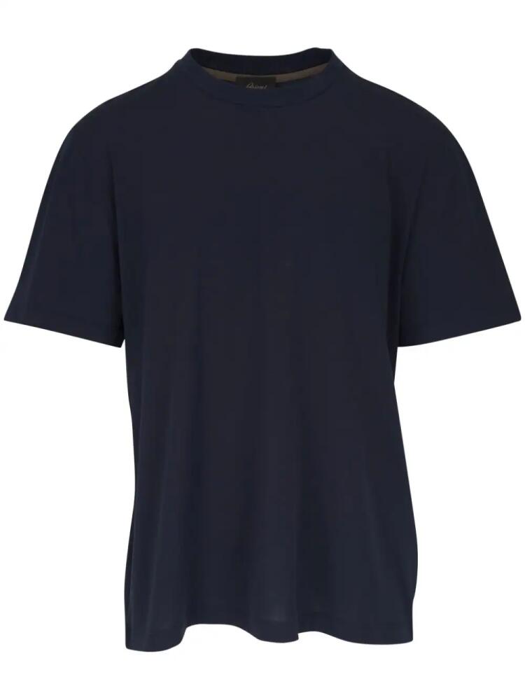 Brioni Cotton Logo T-Shirt - Blue Cover