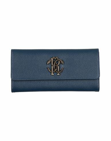 Roberto Cavalli Woman Wallet Midnight blue Bovine leather Cover