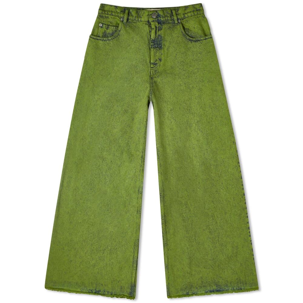 Marni Women's Baggy Denim Jeans in Kiwi Cover