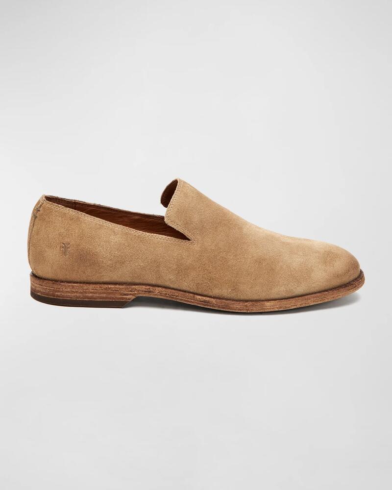 Frye Men's Chris Venetian Suede Slip-On Loafers Cover