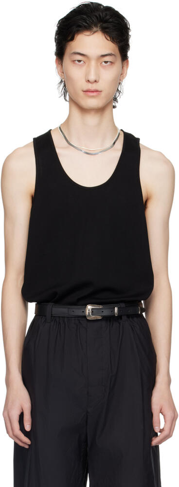 LEMAIRE Black Scoop Neck Tank Top Cover