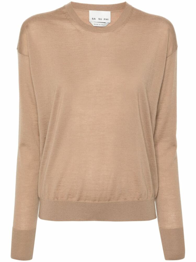 SA SU PHI crew-neck cashmere jumper - Brown Cover