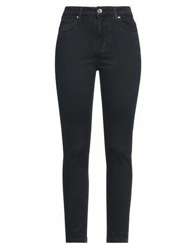 Take-two Woman Jeans Midnight blue Cotton, Elastane Cover