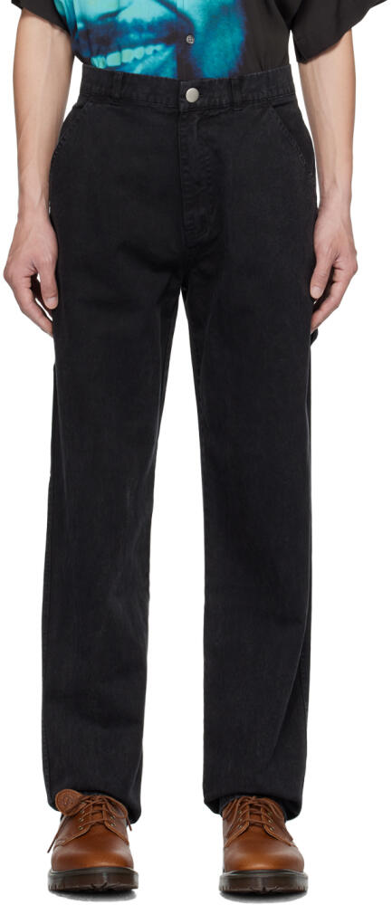 Awake NY Black Washed Trousers Cover