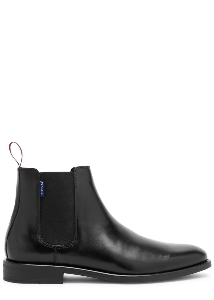 Paul Smith Cedric Glossed Leather Chelsea Boots - Black Cover