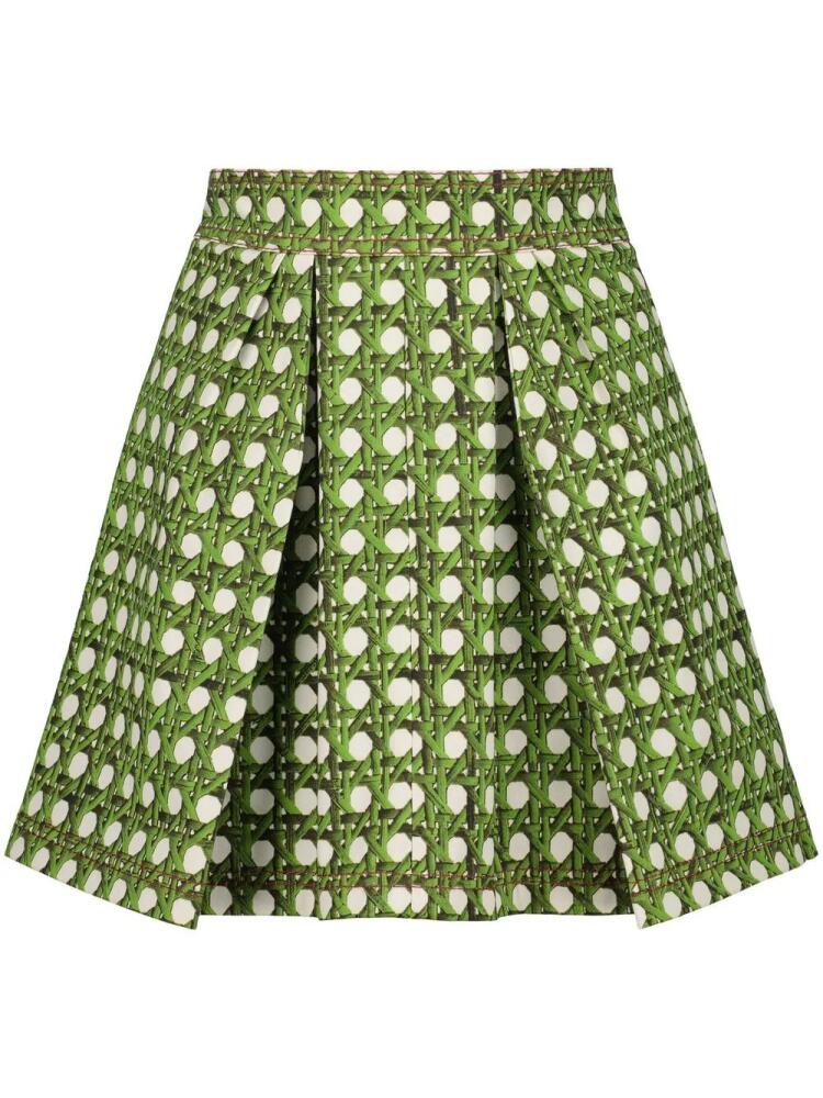 Giambattista Valli polka-dot high-waist mini skirt - Green Cover