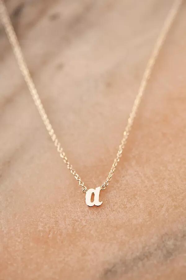 Heather Hawkins 14K White Gold Custom Initial Necklace Cover