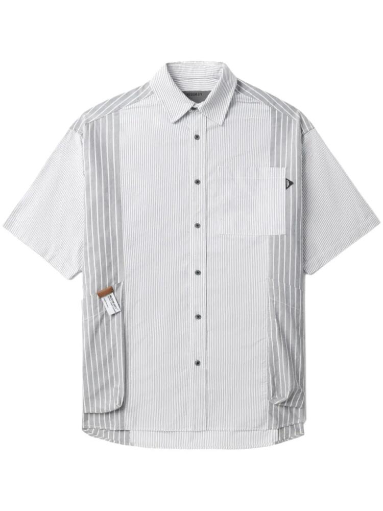 Musium Div. striped cotton shirt - Grey Cover