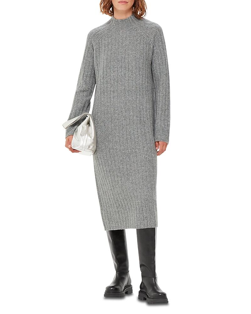 Whistles Ribbed Knit Midi Sweater Dress Cover