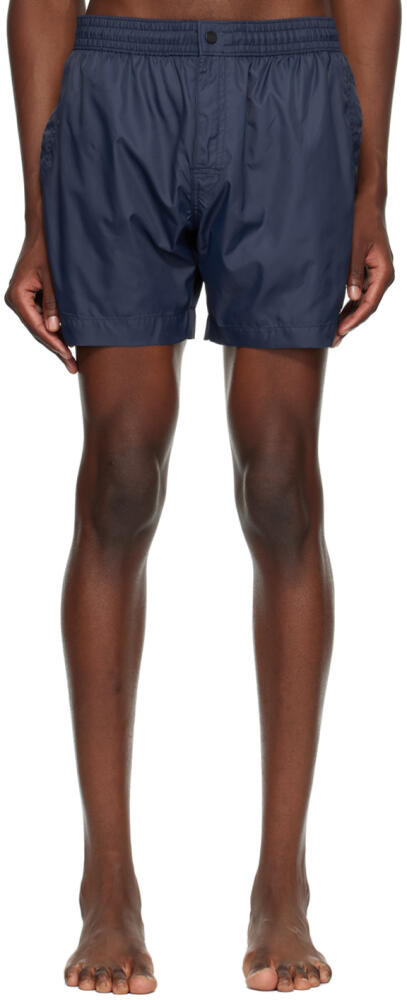 BOSS Navy Double B Monogram Swim Shorts Cover