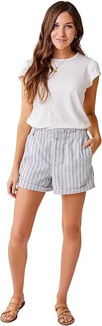 Carve Designs Journey Linen Shorts (Navy Byron Stripe) Women's Shorts Cover