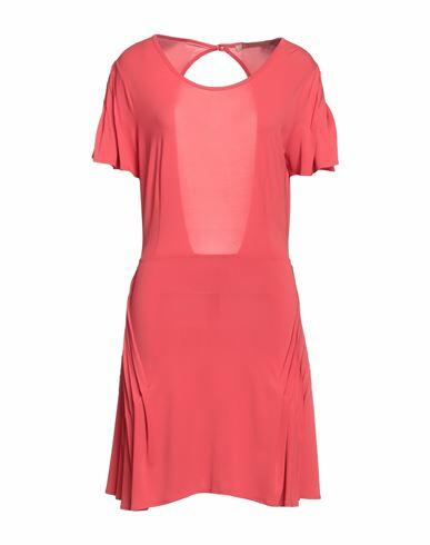 Babylon Woman Mini dress Coral Acetate, Polyamide, Elastane Cover