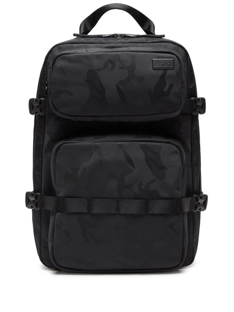 Diesel Dsrt camouflage-print backpack - Black Cover