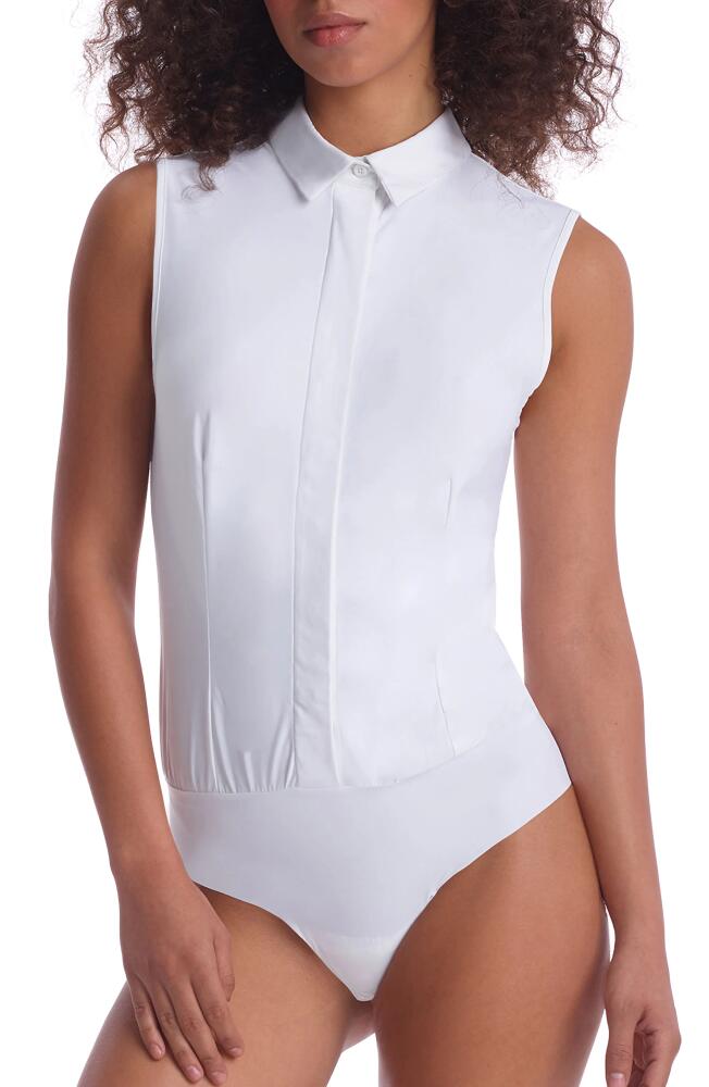 Commando Sleeveless Button-Up Bodysuit in White Cover