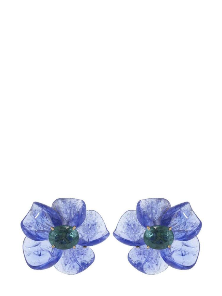 Irene Neuwirth 18kt rose gold Tropical Flower tanzanite tourmaline stud earrings - Pink Cover