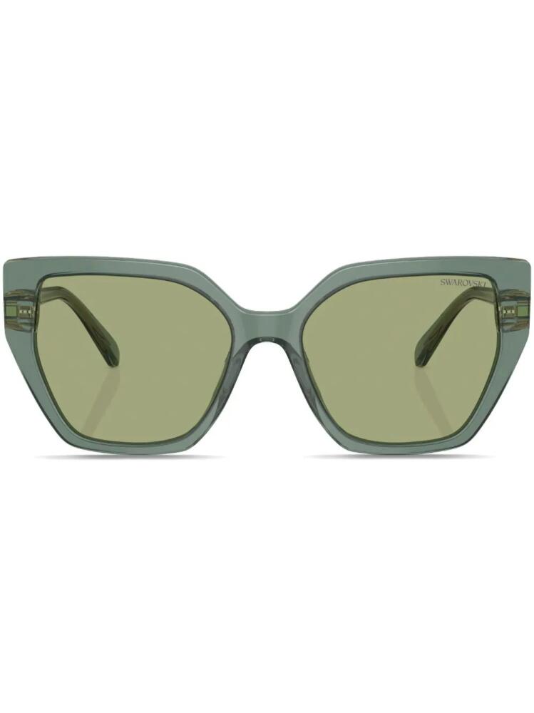 Swarovski crystal-embellished cat-eye sunglasses - Green Cover