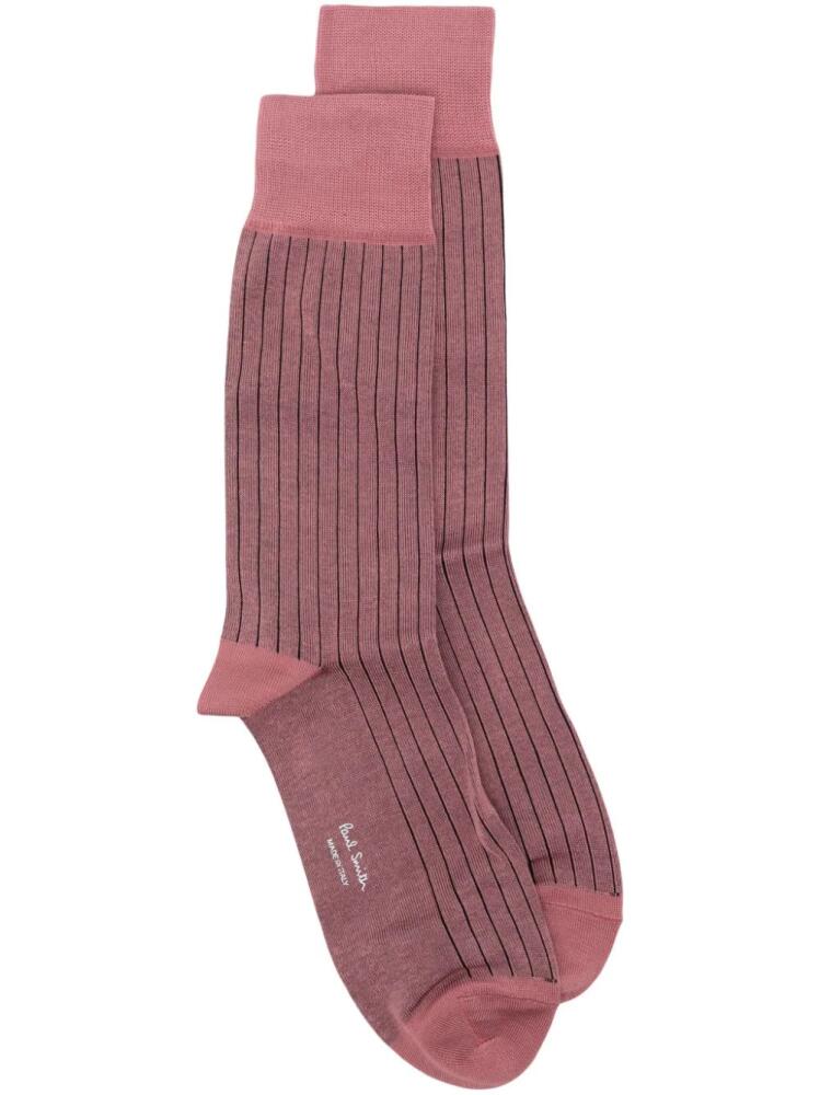 Paul Smith ribbed ankle socks - Red Cover