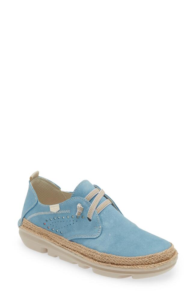 On Foot Silken Perforated Sneaker in Celeste Light Blue Cover