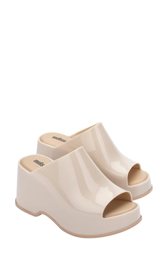 Melissa Patty Platform Slide Sandal in Beige Cover