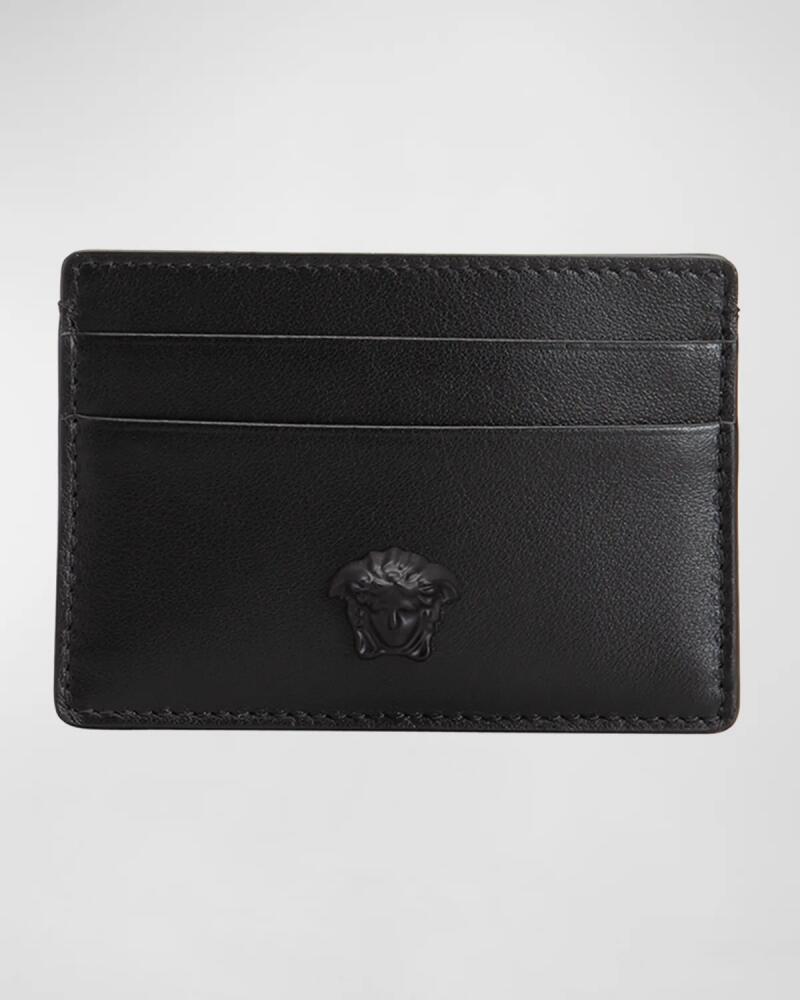 Versace Men's Medusa Leather Card Case Cover