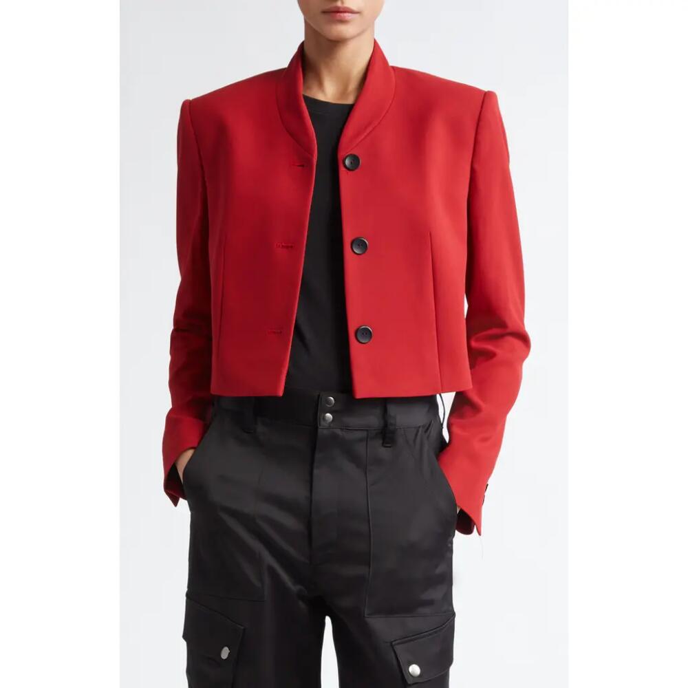 Maria McManus Crop Blazer in Hunting Red Cover