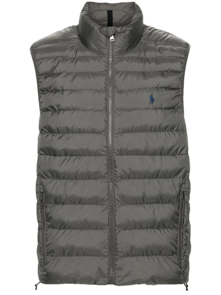 Polo Ralph Lauren funnel-neck quilted gilet - Grey Cover