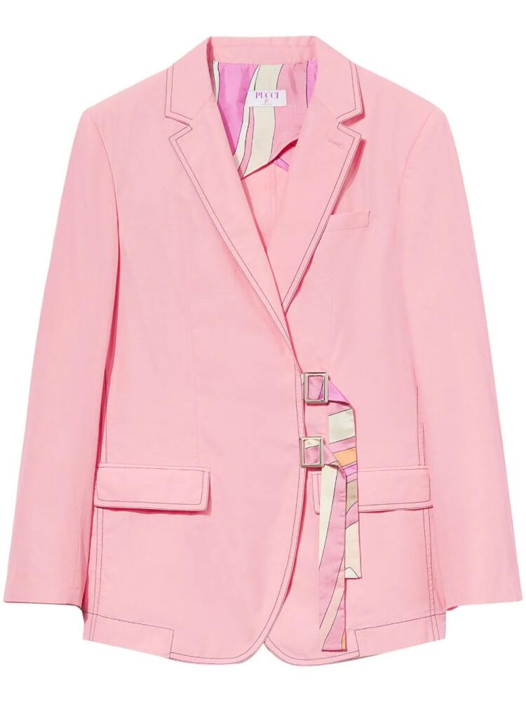 PUCCI notched-lapels off-centre blazer - Pink Cover