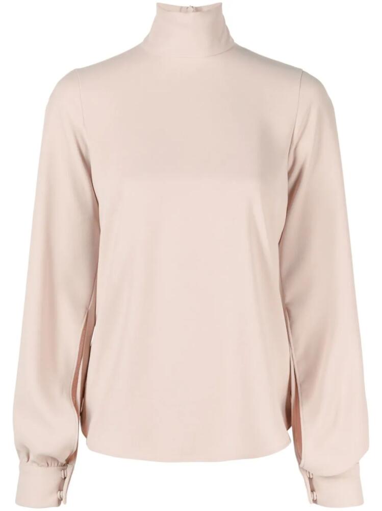 Nº21 puff-sleeves crepe blouse - Neutrals Cover