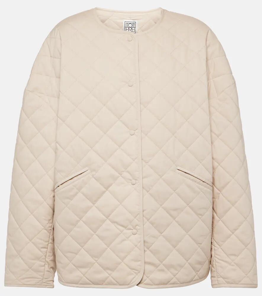 Toteme Quilted single-breasted cotton jacket Cover