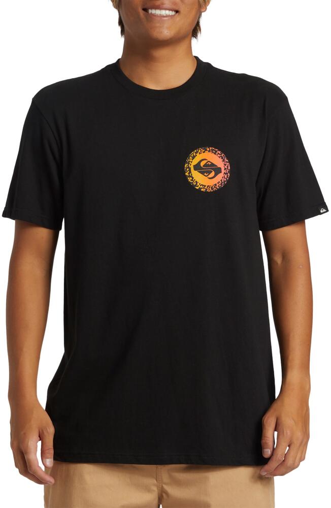 Quiksilver Long Fade Graphic T-Shirt in Black Cover