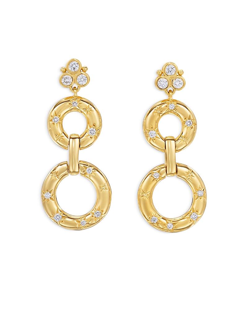 Temple St. Clair 18K Yellow Gold Celestial Diamond Cosmos Drop Earrings Cover