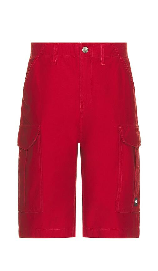 True Religion Cargo Shorts in Red Cover