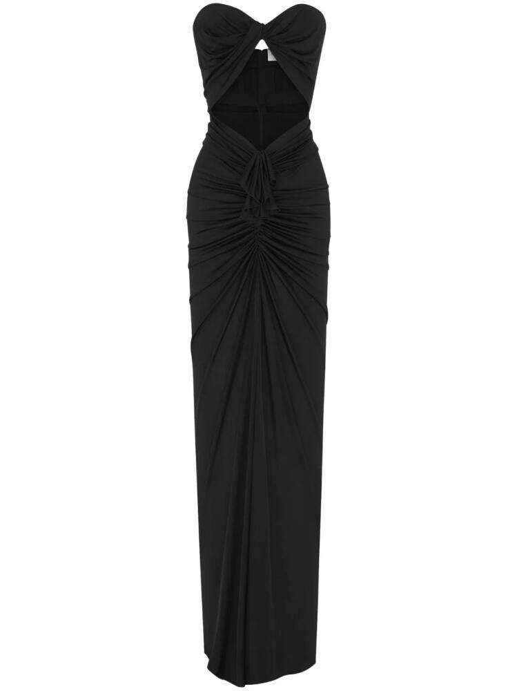 Saint Laurent cut-out strapless gown - Black Cover