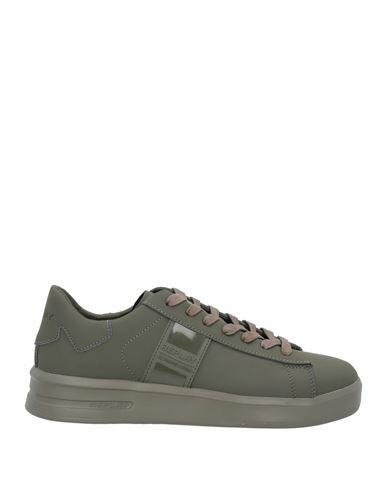 Replay Man Sneakers Military green Leather Cover