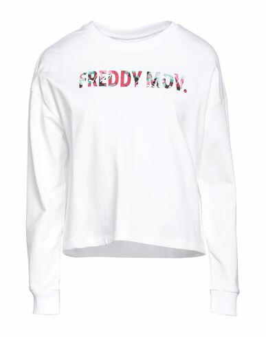 Freddy Woman Sweatshirt White Cotton, Elastane Cover