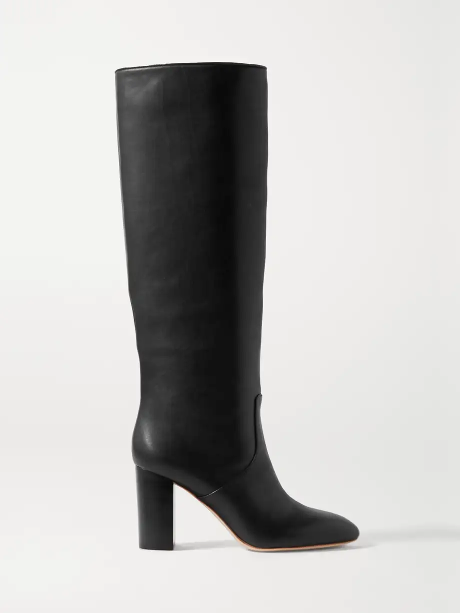 Loeffler Randall - + Net Sustain Goldy Leather Knee Boots - Black Cover