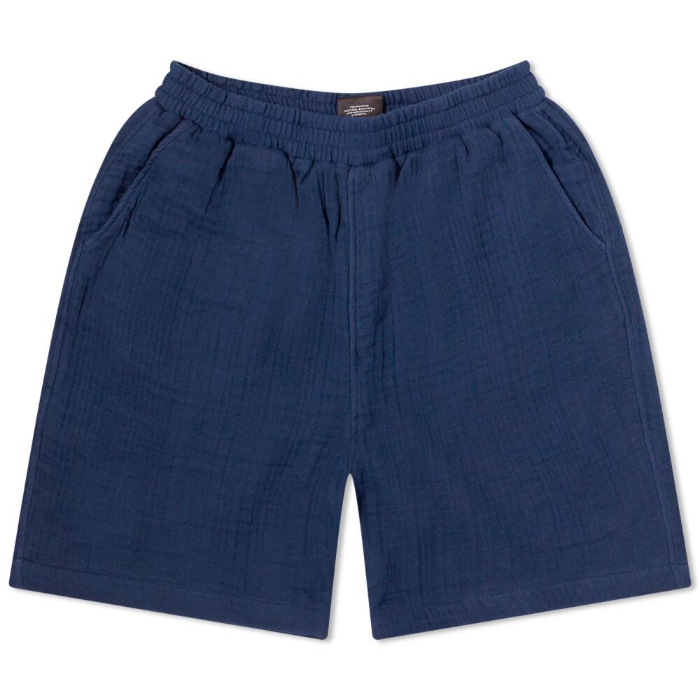 Daily Paper Men's Enzi Seersucker Short in Pageant Blue Cover