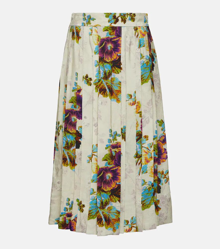 Tory Burch Floral satin midi skirt Cover