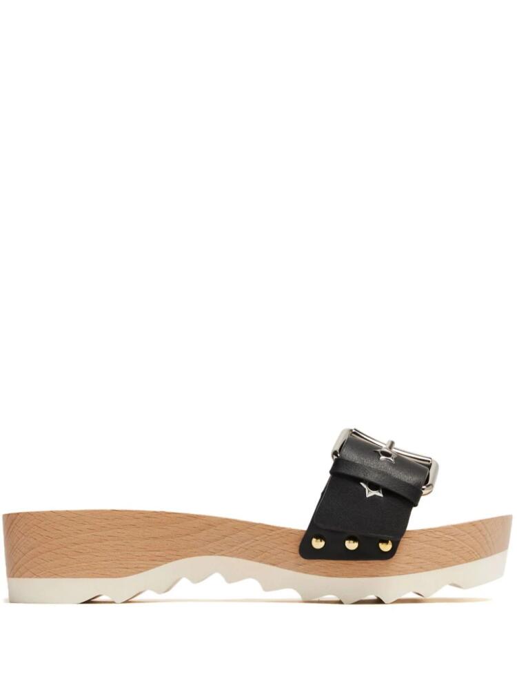 Stella McCartney Elyse stud-embellished slides - Black Cover