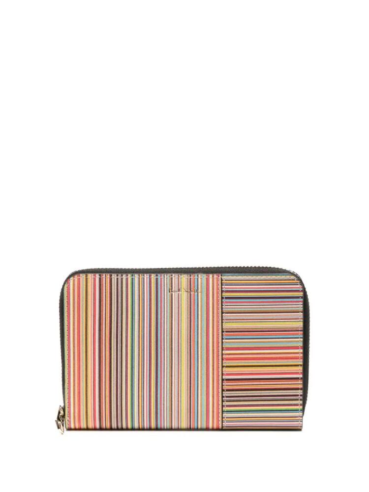 Paul Smith Signature Stripe leather zipped wallet - Multicolour Cover