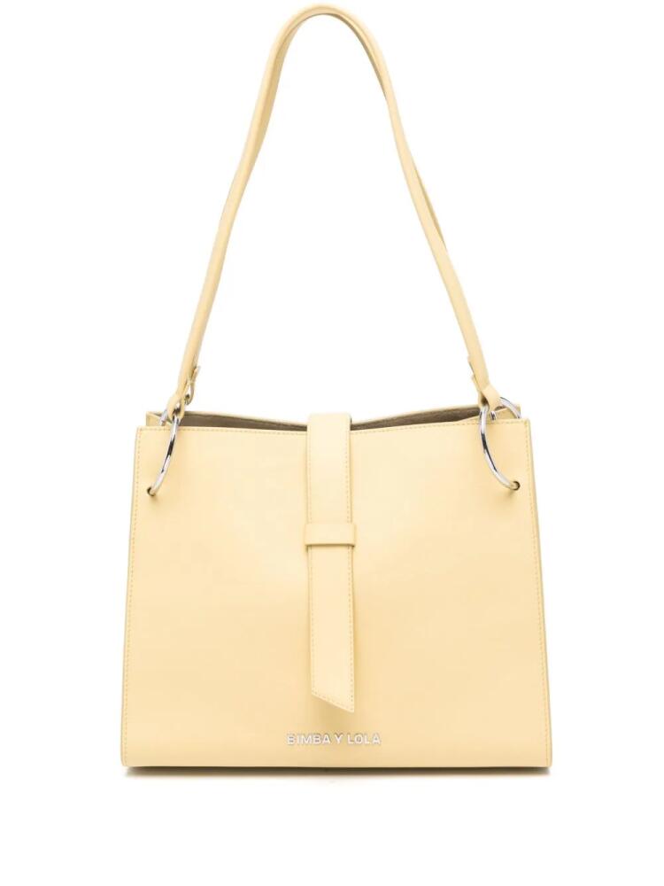 Bimba y Lola large leather tote bag - Yellow Cover