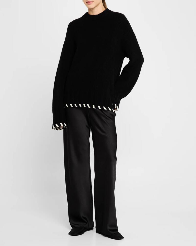 Naadam Ribbed Wool-Cashmere Crewneck Sweater Cover