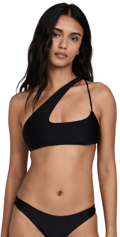 MIKOH Queensland Cross Shoulder Bikini Top Noir Cover