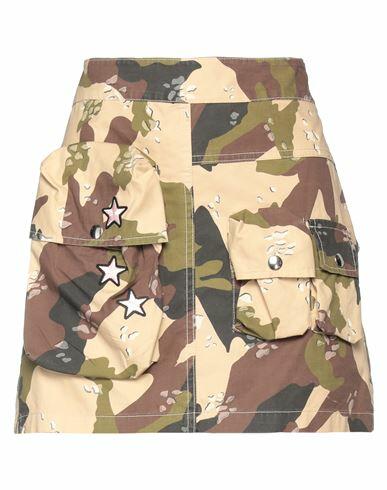 Vicolo Woman Mini skirt Military green Cotton Cover